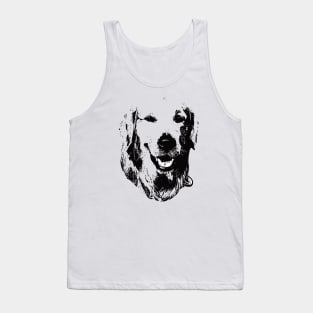 Golden Retriever Face Design - A Golden Christmas Gift Tank Top